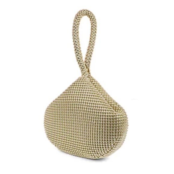 Jessica McClintock Handbags - Jessica McClintock Staci Champagne Gold Wristlet